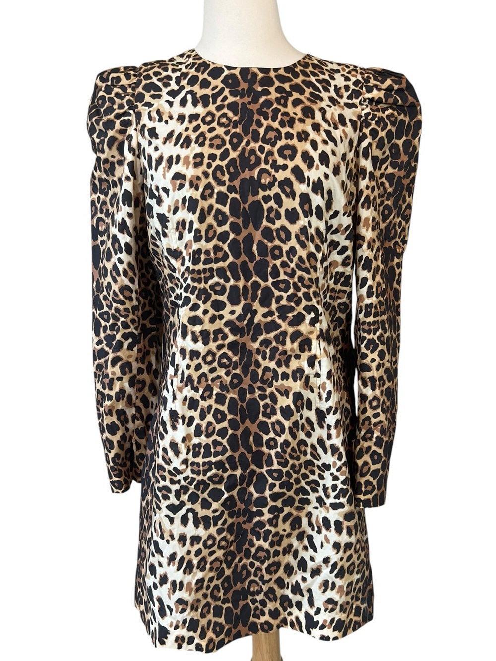Tuckernuck x India Hicks Leopard Print Domino Puff Sleeve Mini Dress